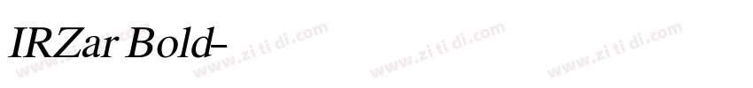 IRZar Bold字体转换